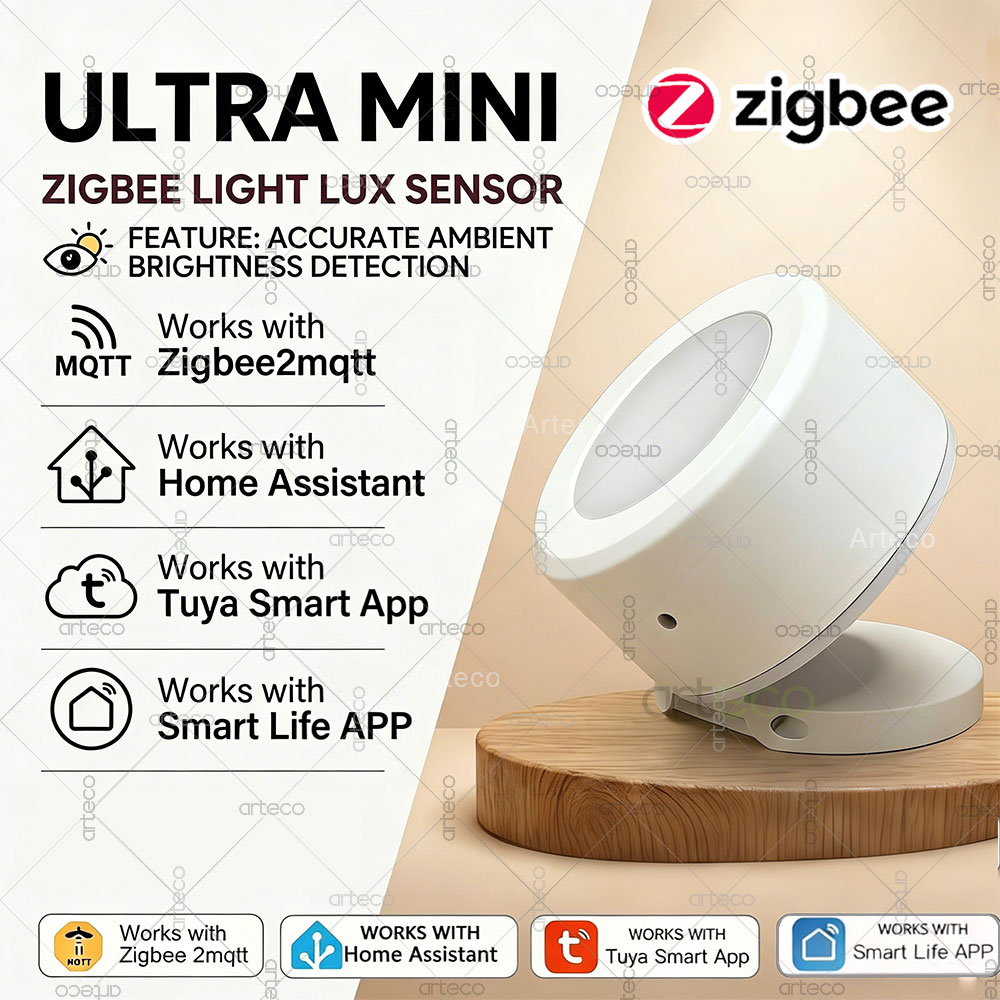 Home Automation Technology - Ультраминиатюрный датчик освещенности Zigbee, детектор яркости,