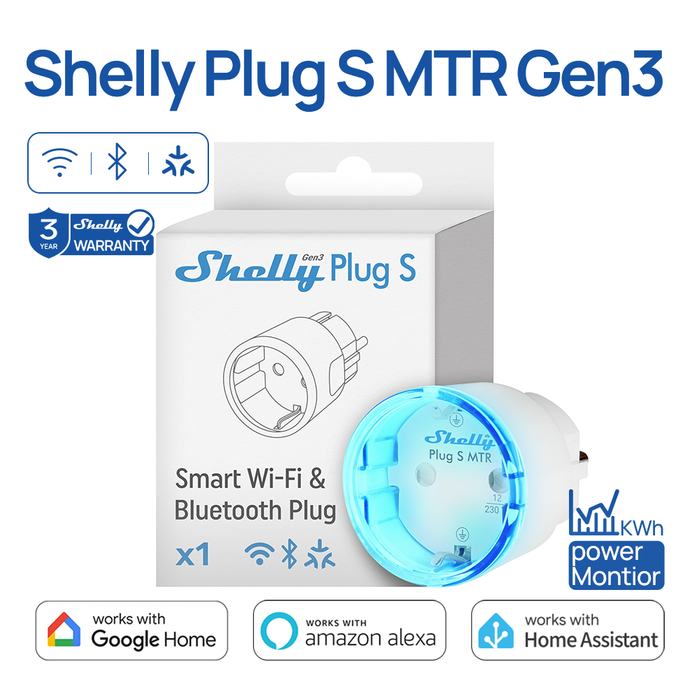 Shelly Relay Module - Умная розетка Shelly Plug S MTR