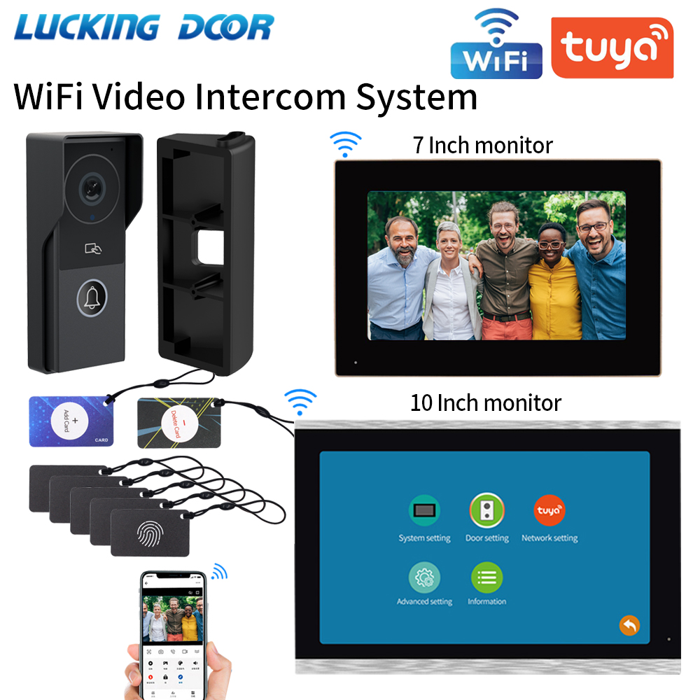 Smart Doorbell Wired - 7/10-дюймовый видеодомофон 1080P дверной звонок для