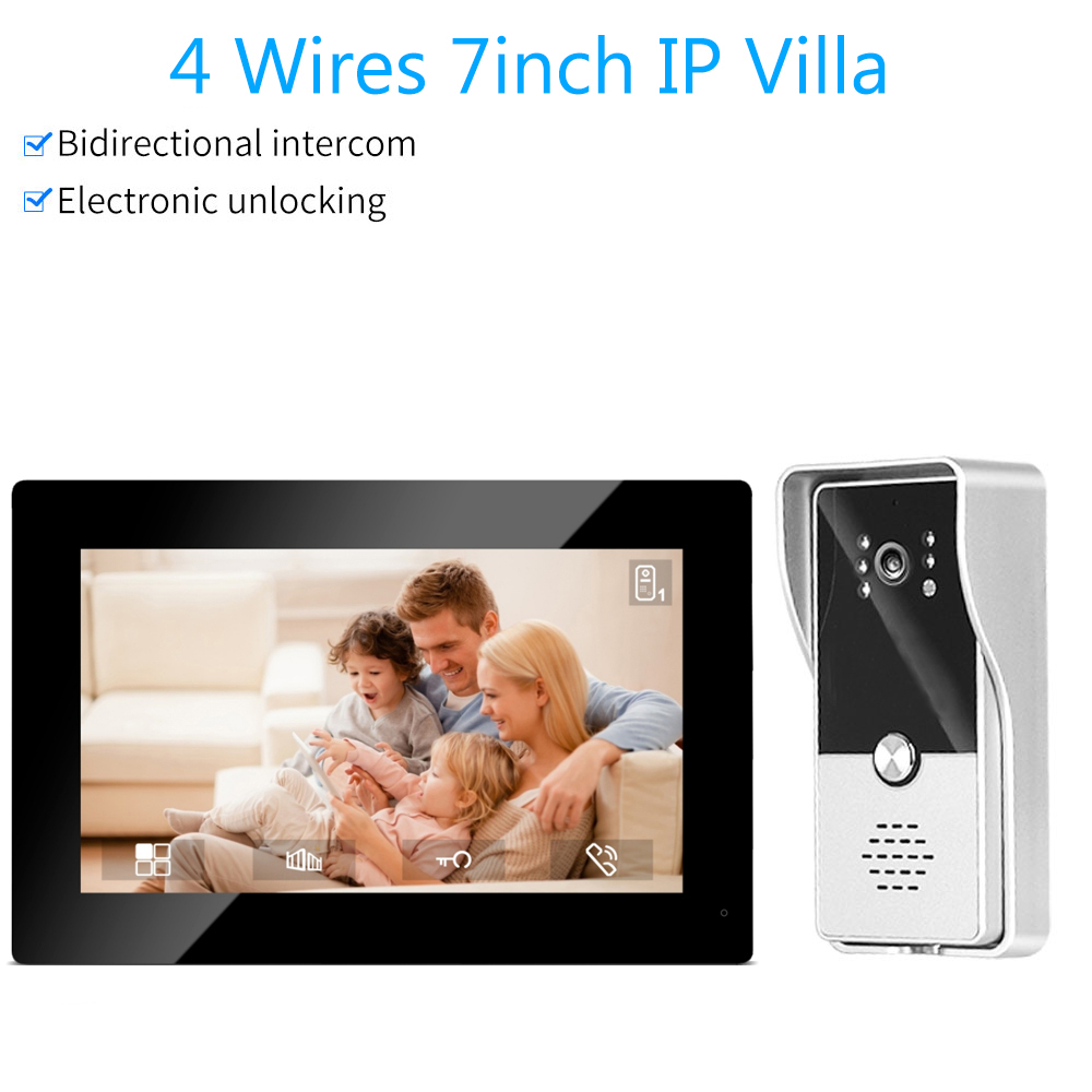 Smart Doorbell Wired - 7-дюймовая цветная проводная система видеодомофона, визуальный