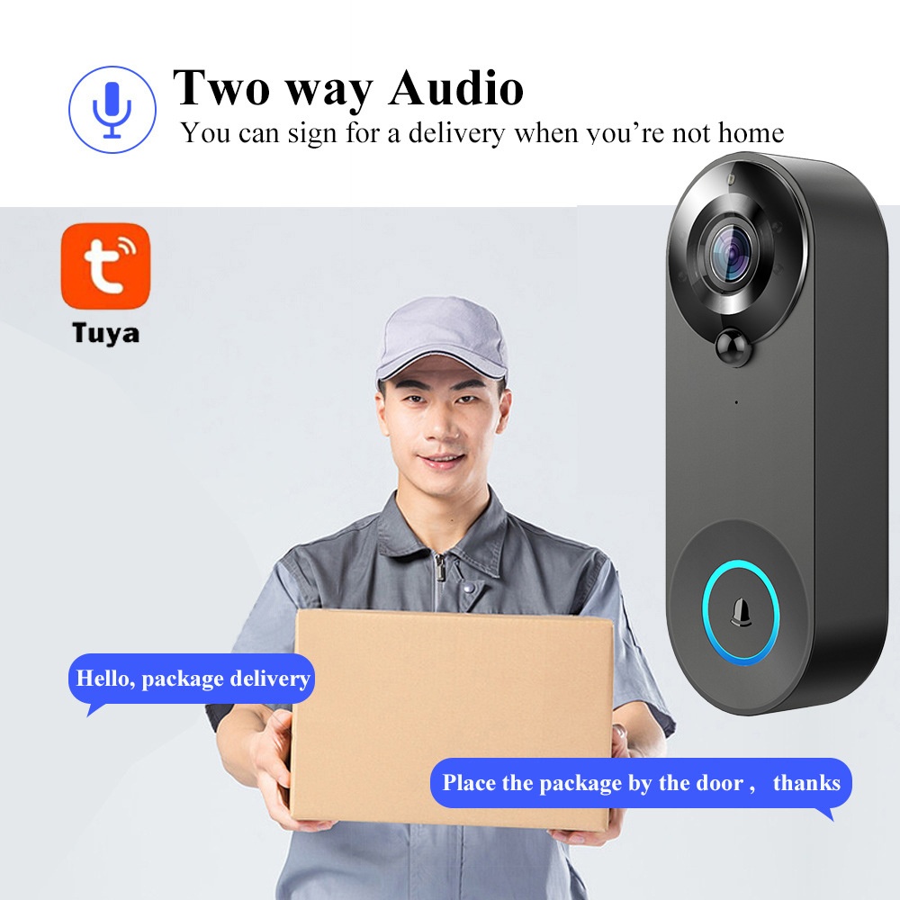 Tuya 1080P беспроводной Wi-Fi  – обзор и цена Smart Doorbell Wired