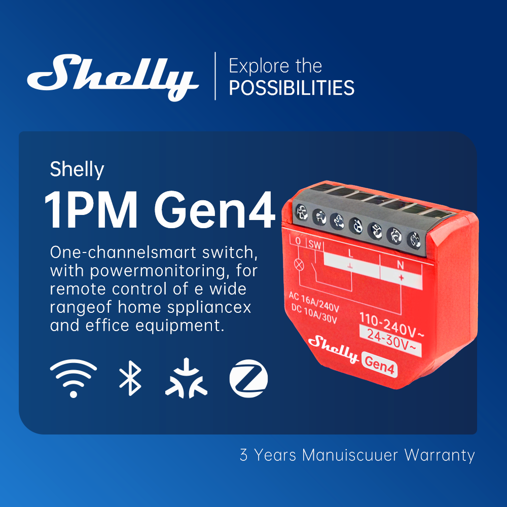 Умный выключатель Shelly 1PM G – обзор и цена Shelly Relay Module